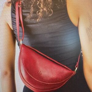 Red Leather Crossbody Bag